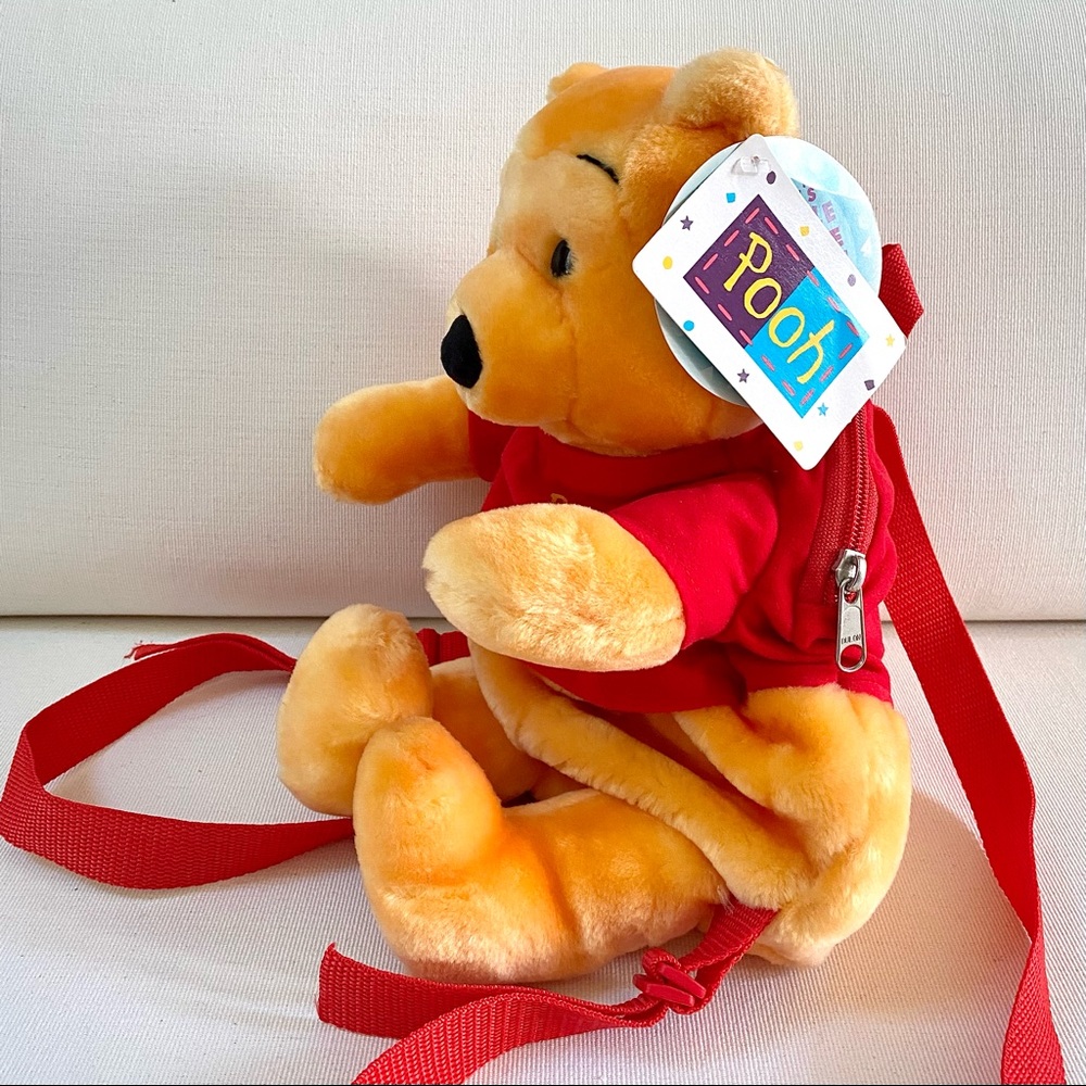 VINTAGE DISNEY WINNIE THE POOH KIDS PLUSH BACKPACK BY PYRAMID HANDBAGS, NEW, NWT - Picture 3 of 16